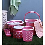 Buy Cello Fusion Bathroom Set Pink 6 Pcs Online At Best Price - bigbasket