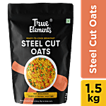 True Elements Gluten Free Steel Cut Oats - Rich In Iron & Fibre, Wholegrain 1.5 kg Pouch