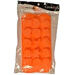 Cook4U Silicon Chocolate/Ice Mould - Multi Shapes, Orange 1 pc