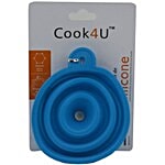 Cook4U Collapsible Round Silicone Funnel - Blue 1 pc