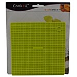 Cook4U Pot Holder & Table Coaster - Square, Green, Silicon 1 pc