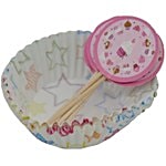 DP Paper Baking Cups/Mould/Muffin - Multi-Colour BB099 37 pcs