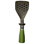 H&B Slotted Turner - Nylon, Silicon Handle, Green 1 pc