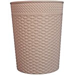 Meixiang Dustbin/Basket - Plastic, 11.5 Inch, Beigh 11 L