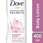Dove Nourishing Secrets Glowing Ritual Body Lotion - For All Skin Types, With Lotus Flower Extract & Rice Milk 400 ml 