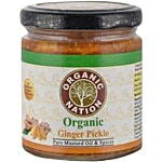 Organic Nation Pickle - Organic Ginger (Pure Mustard Oil & Spices) 200 g