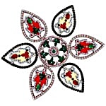 Buy Unique Arts Interiors Wooden Rangoli Multicolored Cutwork Decorated ...