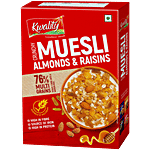Kwality Crunchy Muesli Almonds & Raisins - High Iron & Protein 400 g 