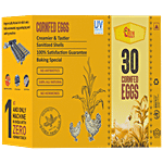 HenFruit Premium CornFed Eggs-Creamy Tasty Deep Yellow Yolk No-antibiotic,hormone,steroid 30 pcs 