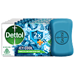 Dettol Intense Cool 2X Menthol Soap, Protects from Body Odour 75G Buy 3 Get 1 Free