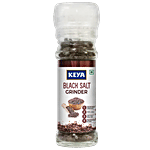 Keya Grinder - Black Salt 100 g Glass Bottle