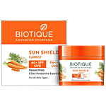 BIOTIQUE Sun Shield Carrot Sunscreen Ultra Protective Face Cream - SPF 40+ UVB 50 g 