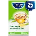 Tetley Green Tea - Immune With Added Vitamin C, Classic 32.5 g (25 Bags x 1.3 g each)