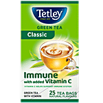 Tetley Green Tea - Immune With Added Vitamin C, Classic 32.5 g (25 Bags x 1.3 g each)