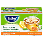 Tetley Green Tea Immune With Added Vitamin C, Lemon & Honey 37.5 g (25 Bags x 1.5 g each)