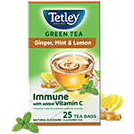 Tetley Green Tea, Ginger Mint & Lemon Flavoured 35 g (25 Bags x 1.4 g each)