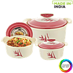 Big Plastics Casserole Set - Assorted Colour, Akoya 2.34 L Set of 3