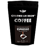 Colombian Brew Coffee Arabica Espresso Filter Coffee - Roast & Ground Strong, Intense Flavour & Taste 1 kg Pouch