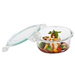 Signoraware Lock N Store High Borosilicate Bakeware Safe Glass Container - Clear 400 ml