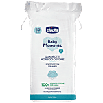Chicco Baby Moments - Soft Cotton, Squares, For Baby's Skin 60 pcs