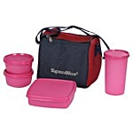 Signoraware Best Lunch Box - Pink 4 pcs