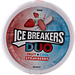 Ice Breakers Duo Fruit + Cool Strawberry Sugar Free Mints With Cooling Crystals 36 g
