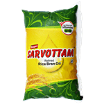 Super Sarvottam Refined Rice Bran Oil - Fortified with Vitamins A & D 1 L 