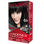 Revlon Colorsilk Permanent Hair Colour With Keratin 1 Pack, Black 1N