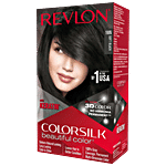 Revlon Colorsilk Permanent Hair Colour With Keratin 1 Pack, Soft Black 1WN