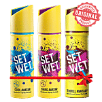 Set Wet Cool, Swag & Thrill Avatar Deodorant Spray Perfume 150 ml