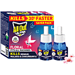 All Out Ultra Liquid Vaporiser Mosquito Repellent Refill - Floral Fragrance 45 ml (Pack of 2)