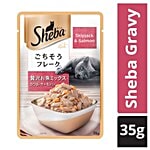 SHEBA Premium Cat Food - Skipjack & Salmon, For Adult Cats 35 g Pouch