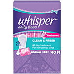 Whisper Clean & Fresh Daily Panty Liners For Women 40 pcs 