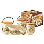 SKI Bathroom Set - Assorted Colour, Premium 6 pcs