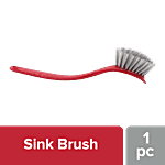 Liao Sink Brush - Flexible Bristles, Red, Cleans Tough Stains, D130062 1 pc 