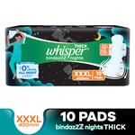 Buy Whisper Bindazzz Nights Sanitary Napkin with Wings (XL+ ) 30 pads  Online at Best Prices in India - JioMart.
