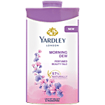 Yardley London Morning Dew Perfumed Talc for Women| 97% Naturally Derived 250 g