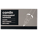 Camlin Permanent Marker Pen - Black 10 pcs 