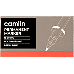 Camlin Kokuyo Permanent Marker Pen - Red 10 pcs 