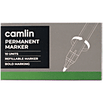 Camlin Kokuyo Permanent Marker Pen - Green 10 pcs 