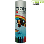 Doms Plastic Crayon 12 pcs Round Tin