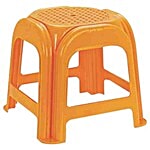 Nakoda Bathroom Stool Plastic /Patla - Round, Singam 1 pc 