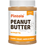 Pintola Peanut Butter - Creamy, Classic, American Recipe, With 26g Protein 1 kg