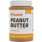 Pintola Peanut Butter - Creamy, Classic, American Recipe, With 26g Protein 1 kg 