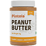 Pintola Peanut Butter - Crunchy, Classic, Original American Recipe, With 26g Protein 1 kg