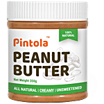 Pintola All Natural Peanut Butter - Unsweetened, Creamy 350 g