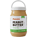 Pintola Peanut Butter - Creamy, All Natural, Unsweetened, With 30g Protein 2.5 kg