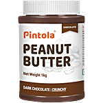 Pintola Dark Chocolate Peanut Butter - Crunchy, With 18.6g Protein & 5.2g Fiber 1 kg