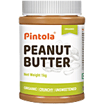 Pintola Peanut Butter - Organic, Unsweetened & Crunchy, With 30g Protein 1 kg