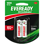 Eveready 1000 Series AA Rechargeable Batteries 2 pcs